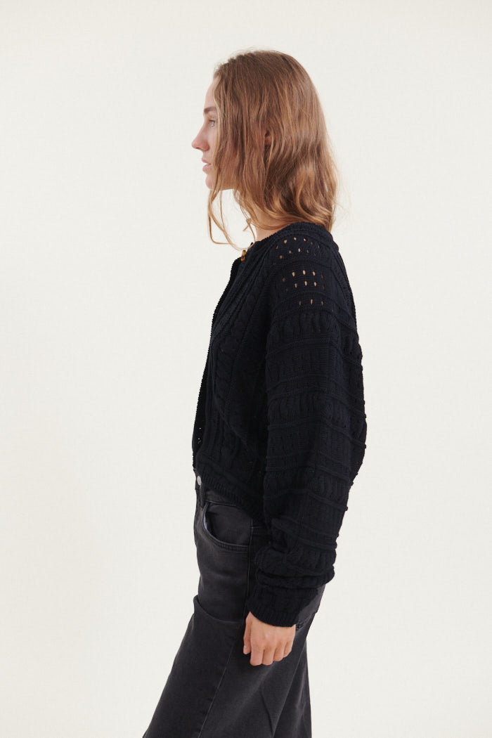 Basic Apparel Winie Cardigan Cardigans 001 Black